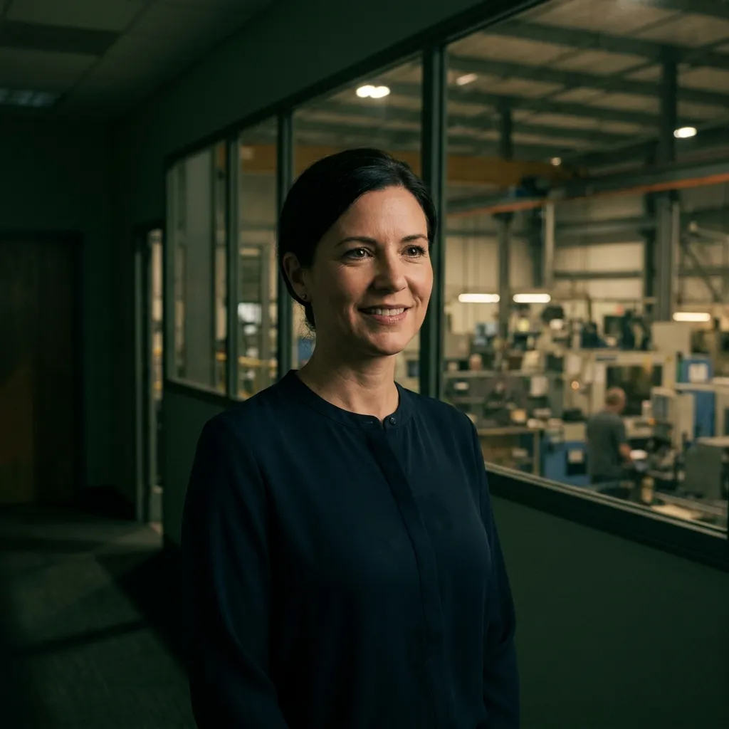 Dana M., an HR director, photographed at her workplace